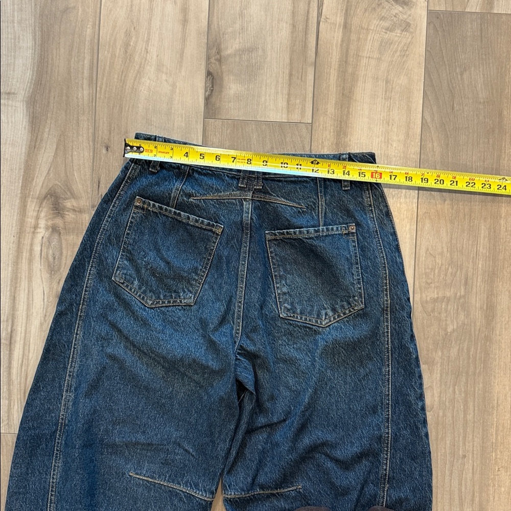 Free People We The Free Good Luck Mid Rise Wide Leg Barrel Jeans - Picture 12 of 12